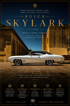 Buick Skylark 1968 Vertical – American Heritage Composition | Limited Edition Fine Art Print