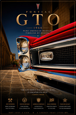 Pontiac GTO 1966 – Pure American Muscle | Limited Edition Fine Art Print