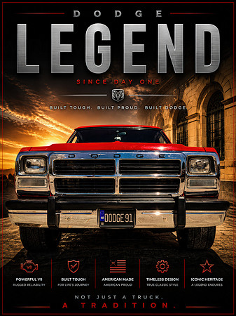 Dodge Legend – Built Tough, Built Proud | Limited Edition Automotive Fine Art Print