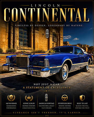 Lincoln Continental 1969 – Statement of Excellence | Limited Edition Automotive Fine Art Print