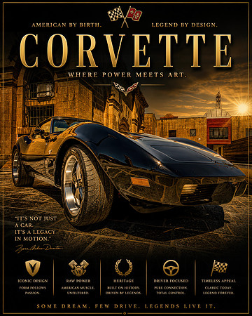 Corvette Legacy – Where Power Meets Art | Limited Edition Fine Art Print