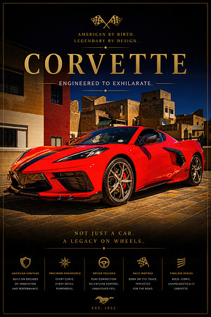 Corvette C8 – Engineered to Exhilarate | Limited Edition Fine Art Print