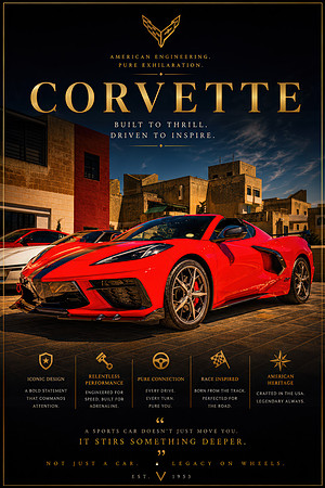 Corvette C8 Redline – Built to Thrill | Limited Edition Fine Art Print