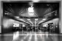 Urban Monochrome: Apple Store Facade, Centro Sicilia Mall, Sicil