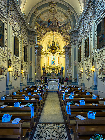 Chiesa di San Giuseppe Wedding Decor, Taormina Sicily Interior
