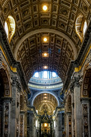St Peter's Basilca Arched Ceiling Art