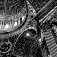 Divine Arches: St. Peter's Monochrome
