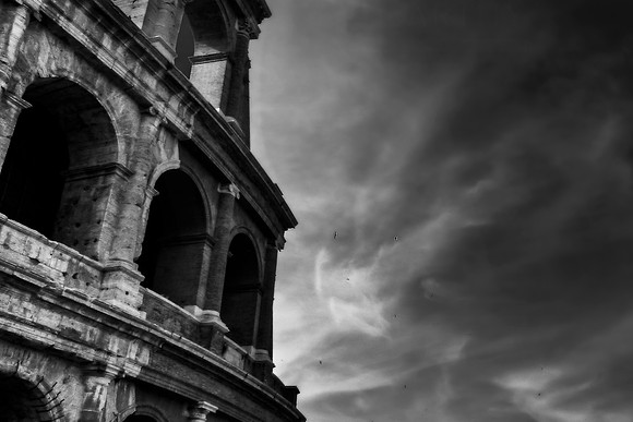 Colosseum Arches: Sky's Embrace